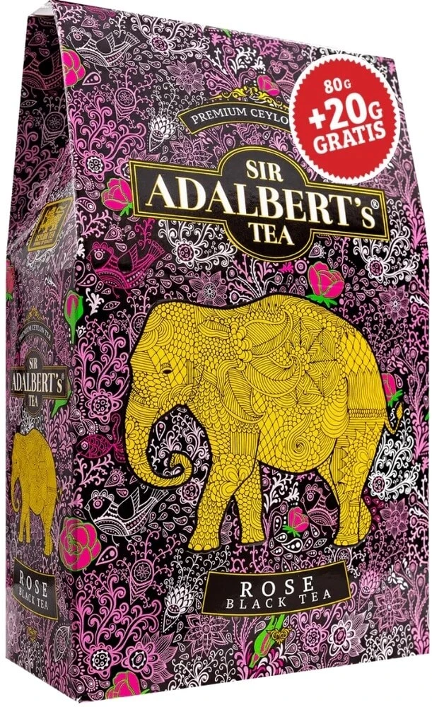 ADALBERT'S Ceylon Schwarztee mit Rosenblüten 100 g