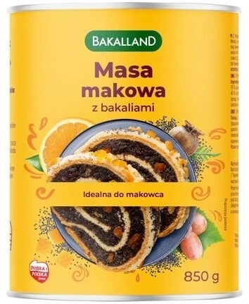 Bakalland Mohnmasse mit Nüssen 850 g