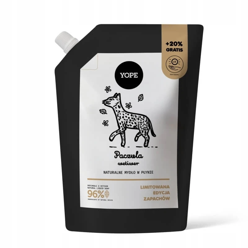 YOPE Flüssigseife Patchouli Vetiver Nachfüllpackung 600ml