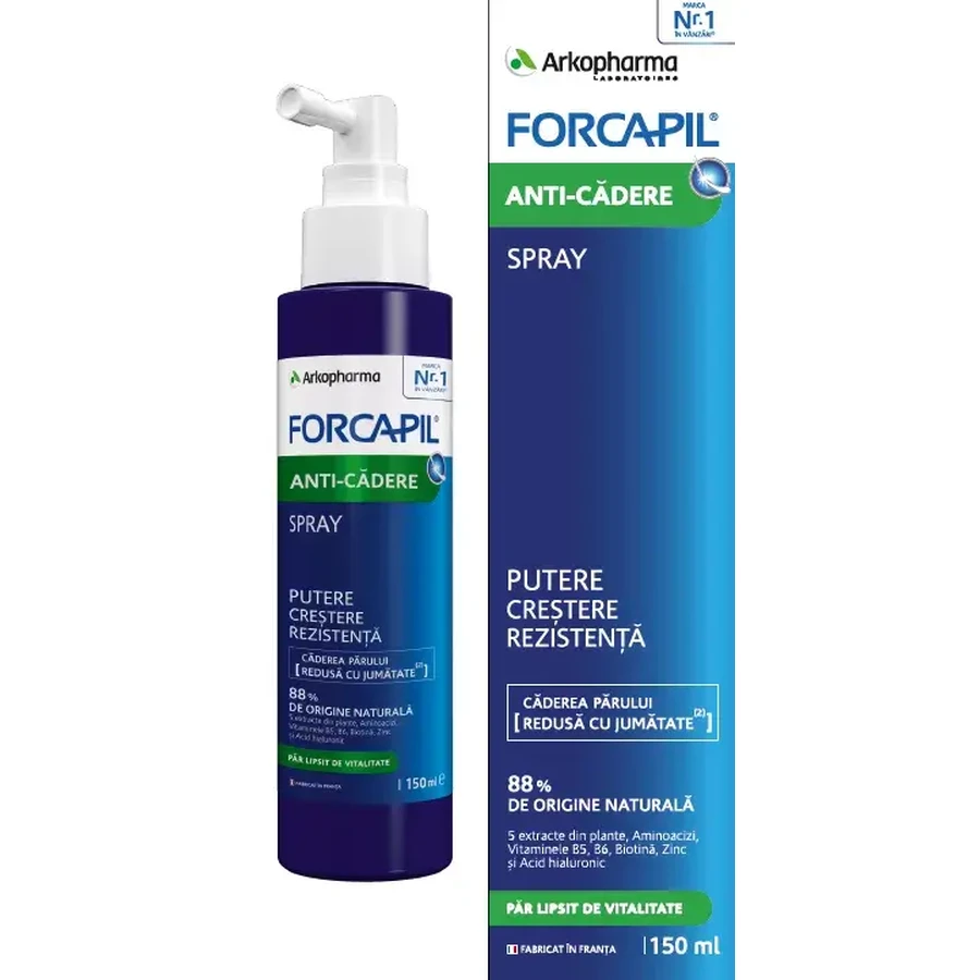 Loțiune spray anti-căderea părului Forcapil, 150 ml, Arkopharma