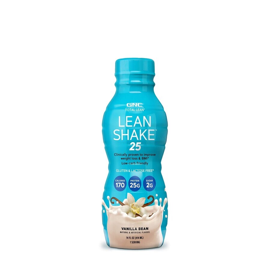 Gnc Total Lean Lean Shake 25 Shake Proteic Rtd mit Vanille-Geschmack, 414 Ml