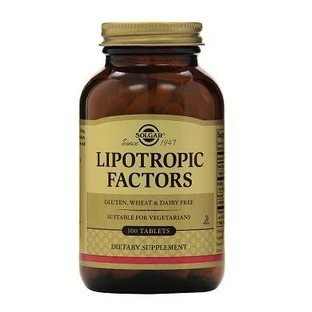 Solgar | Lipotrope Factoren | Voedingssupplement voor de behandeling van een verhoogd lichaamsgewicht | 100 tabbladen