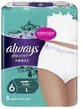 Always | Discreet Pants No 6 Plus Large | Sous-vêtements ultra-absorbants | 8pcs