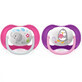 Suzete Ultra Air Philips Avent, 6-18 luni, Roz si Mov SCF080/08, Philips