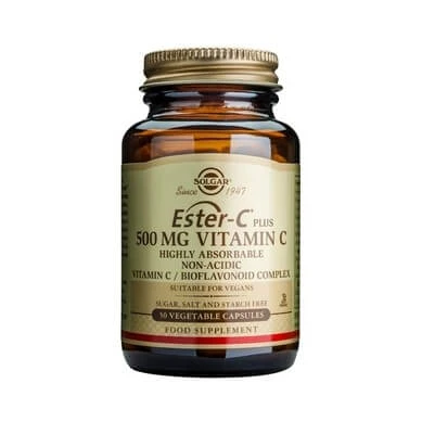 Solgar |Ester-C 500mg | Hohe Absorption veresterte Form von Vitamin C | 50 Kapseln