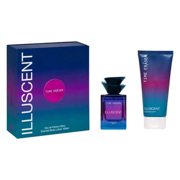 Panthenol Extra| Promo Time Eraser Illuscent Damenparfüm, 50ml & Parfümierte Körperlotion Körperlotion, 100ml | 1 Set