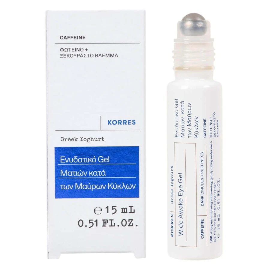 Korres | Gel hidratant pentru ochi cu iaurt grecesc împotriva cercurilor negre | 15ml