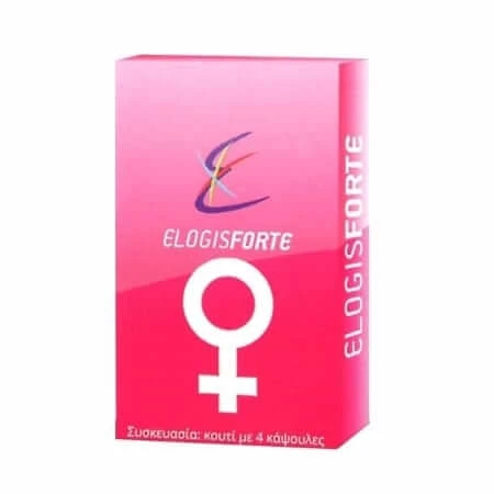 Elogis | Forte Pink Nahrungsergänzungsmittel zur Steigerung der weiblichen Libido | 4 Kapseln