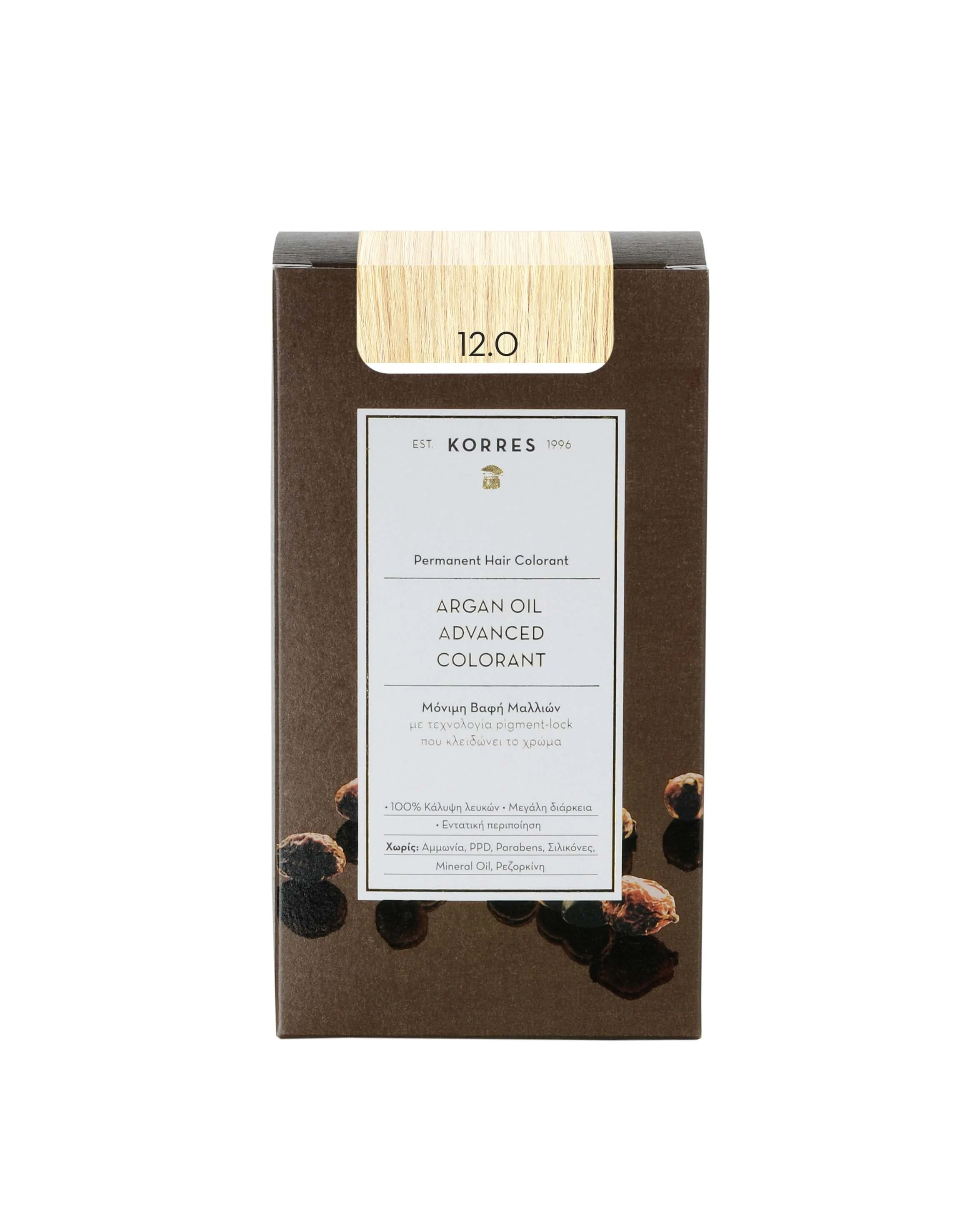 Korres | Argan Oil Advanced Colorant 12.0 | Blonde/ Special Blonde