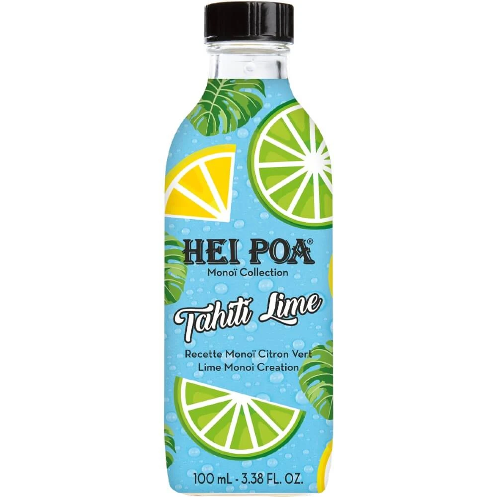 Hei Poa | Reines Tahiti-Monoi-Öl Tahiti-Limetten-Öl für Körper & Körperpflege Haar | 100ml