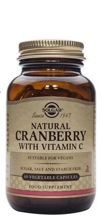 Solgar | Cranberry & Vit C | Nahrungsergänzungsmittel Cranberry & Vit C Vit C für Urinschutz | 60 pflanzliche Kapseln