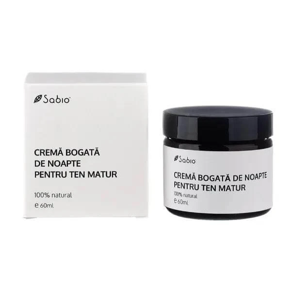 Reichhaltige Nachtcreme für reife Haut, 60 ml, Sabio