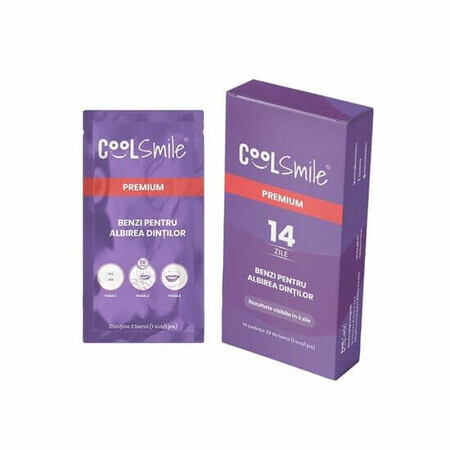 Benzi pentru albirea dintilor Premium, 28 bucati, Cool Smile