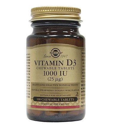 Solgar | Vitamin D3 1000IU 25μg | Vitamin D3 Nahrungsergänzungsmittel |100Softgels