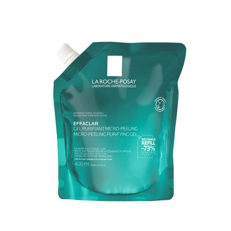 La Roche Posay | Effaclar Micro-Peeling Reinigendes Gel Nachfüllpackung | 400ml