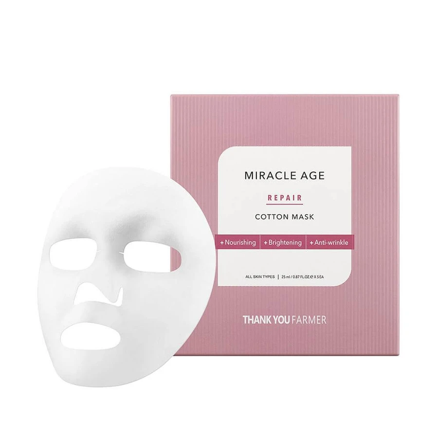 Mulțumesc fermierului | Miracle Age Repair Cotton Mask | Mască hrănitoare pentru față | 25ml