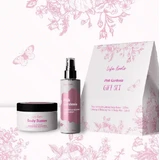 Life Roots | Set cadou Pink Gardenia Unt de corp hrănitor și calmant 250ml &amp; Brumă pentru păr și corp | 150ml