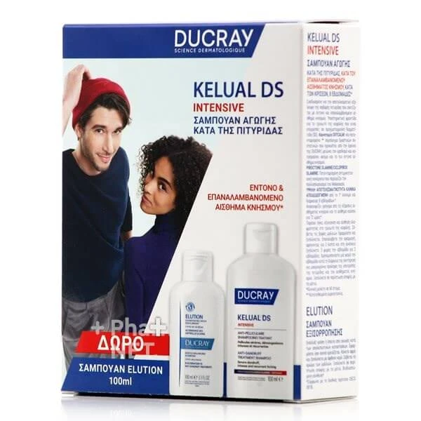 Ducray | Promo Kelual Kelual DS Intensive Anti-Schuppen Shampoo Anti-Schuppen Behandlung Shampoo 100ml & Elution Shampoo 100ml | 1 Set