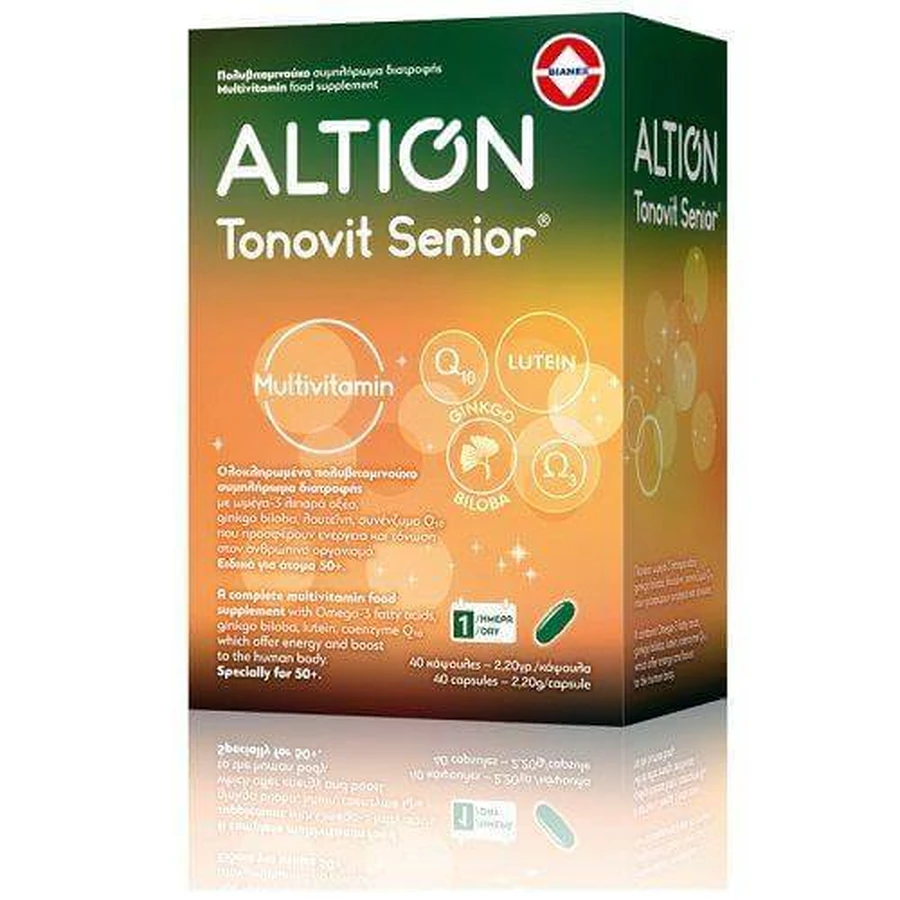 Altion | Tonovit Senior Multivitamin | Supplément multivitaminé complet pour les personnes de 50 ans et plus | 40caps