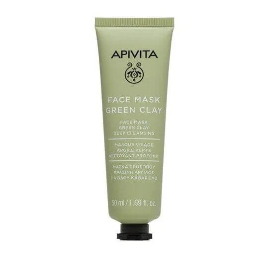 Apivita | Gesichtsmaske Grüne Tonerde | Tiefenreinigende Maske mit grüner Tonerde | 50ml