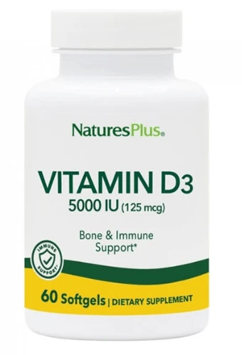 Natures Plus | Vitamin D3 5000 IU| 60softgels