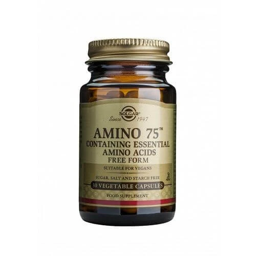 Solgar | Amino 75 | Essentielle Aminosäuren in freier Form | 30 Kapseln