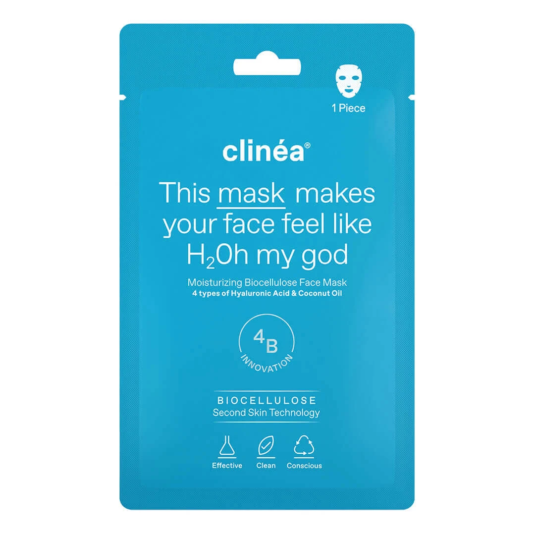 Clinea | Feuchtigkeitsspendende Biocellulose-Gesichtsmaske Feuchtigkeitsspendende Gesichtsmaske | 1 Stk