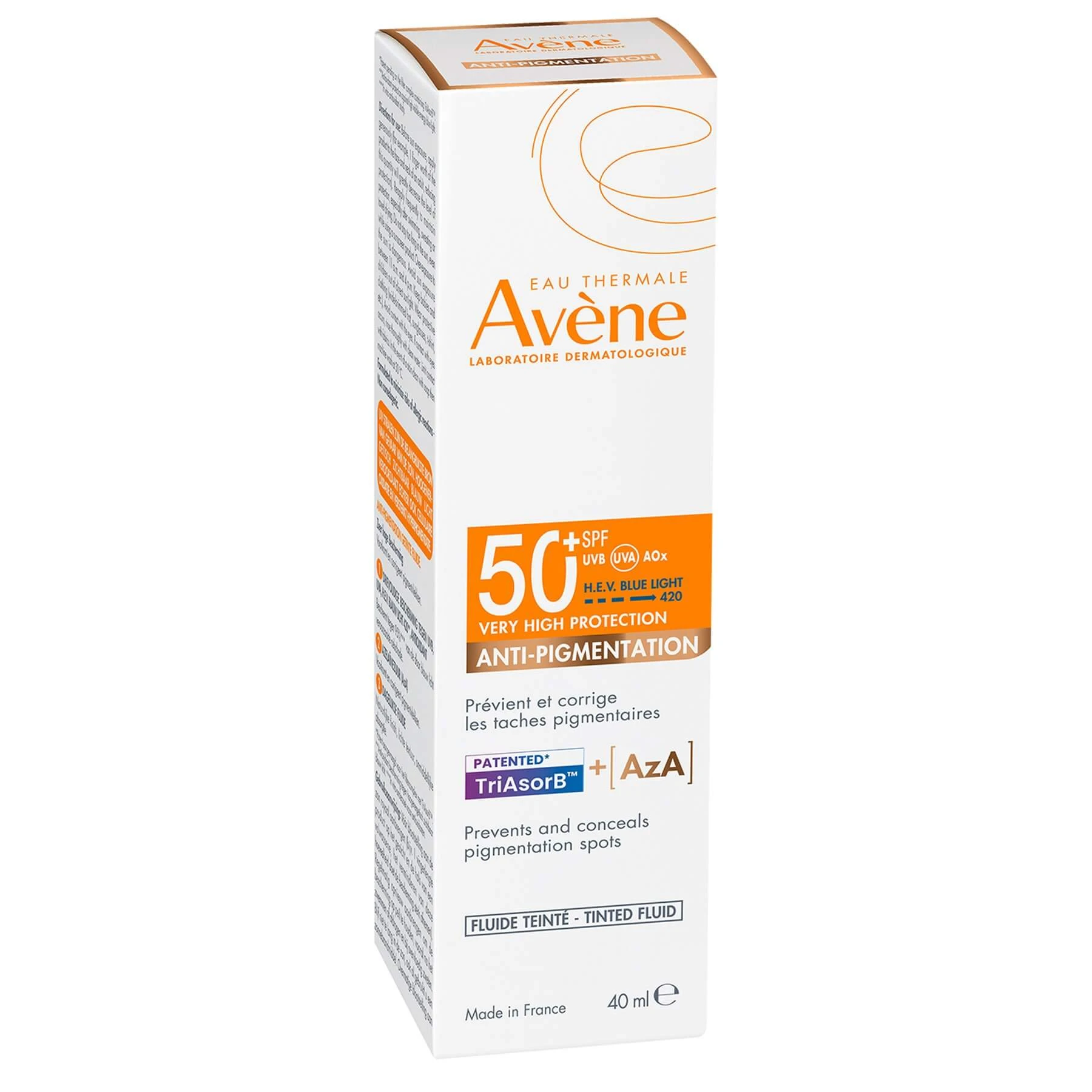 Avène | Eau Thermale Fluide Anti-Pigmentation SPF50+ Anti-Pigmentierung Sonnenschutzlotion SPF50+ mit Farbe | 40ml