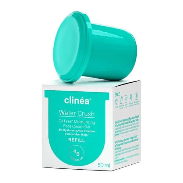 Clinéa | Water Crush Refill Feuchtigkeitsspendende Gesichtscreme-Gel Leichte Textur | Refill | 50ml