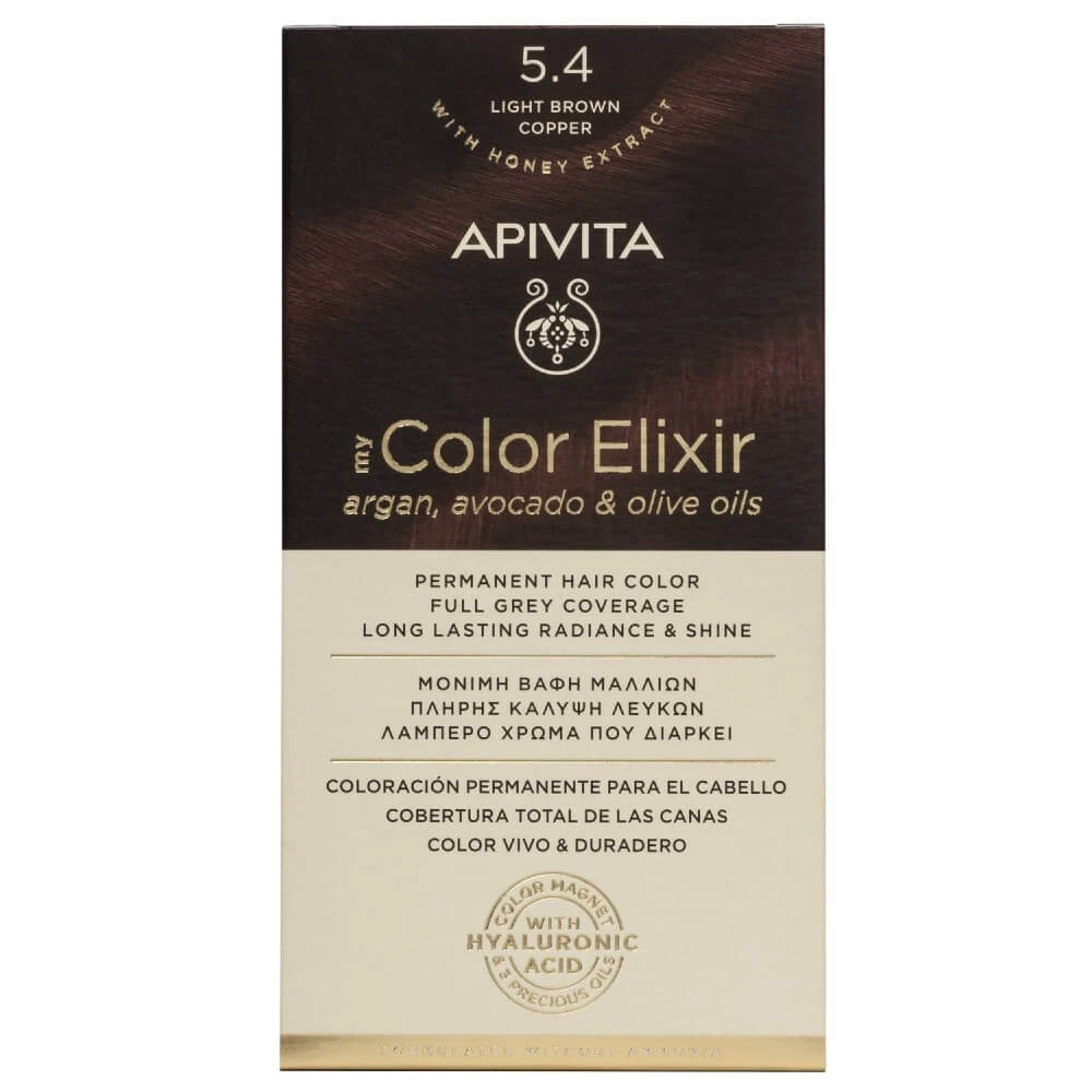 Apivita | My Color Elixir Dauerhafte Haarfarbe Nr. 5.4 Braun Hellbronze | 50ml