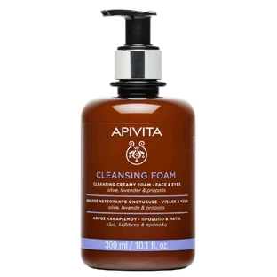 Apivita | Reinigungsschaum Gesicht &amp; Augen Olive & Levander | Reinigungsschaum für Gesicht & Augen Olive & Levander | Reinigungsschaum für Gesicht & Augen Olive & Levander Augen | 300ml