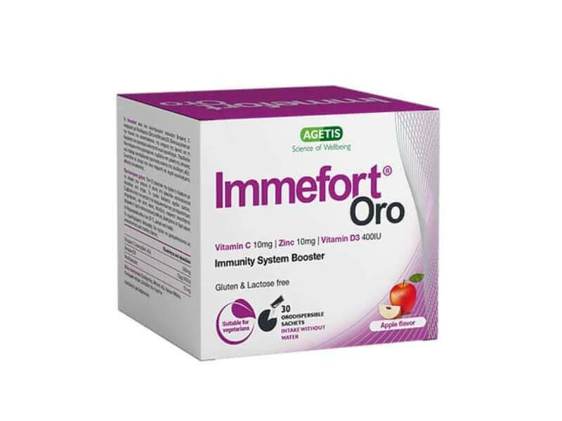 Agetis | Immefort Oro | 30 Säckchen mit Apfelgeschmack