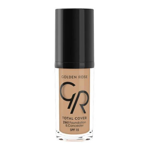 GOLDEN ROSE Total Cover 2 in 1 Base & Concealer Nr.18 - Cappuccino 30ml