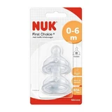 NUK First Choice+ Tettarelle in silicone No Colic Medium 0-6m 2 pz.