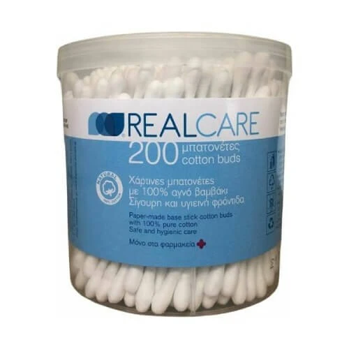 REAL CARE 100% reine Wattestäbchen 200 Stück