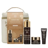 APIVITA Queen Bee-Holistic Anti-Aging Serum met Royal Jelly, 30ml & Queen Bee Lichte Textuur Dagcrème voor Totale Anti-Aging & Regeneratie met Royal Jelly, 15ml & Oogcrème-Oogcrème, 5ml