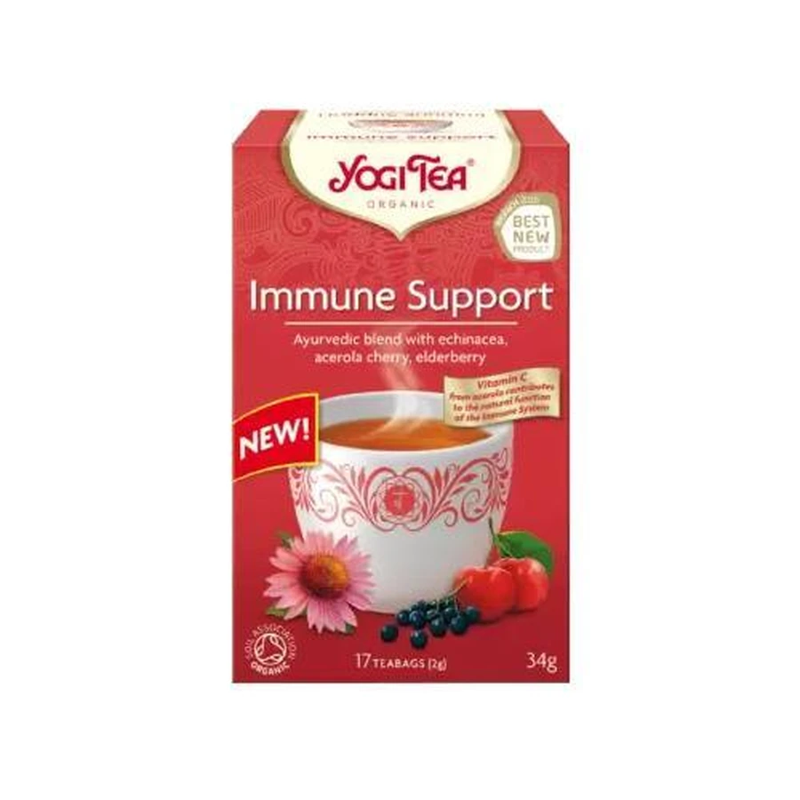 YOGI TEA Immune Support Organiczna herbata wspomagająca odporność 17 saszetek 30,6 g: ceny i cechy