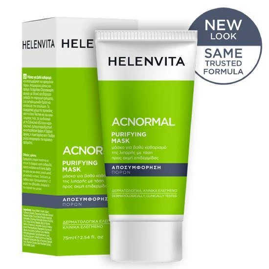 HELENVITA ACNormal Purifying Facial Mask Maske zur Tiefenreinigung von fettiger, zu Akne neigender Haut 75ml