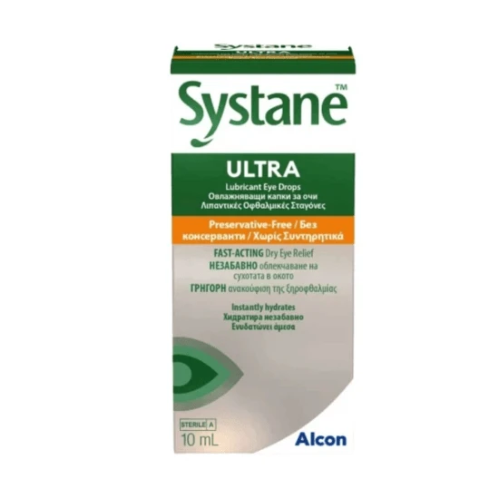 ALCON Systane Ultra Gleitende Augentropfen ohne Konservierungsstoffe, 10ml