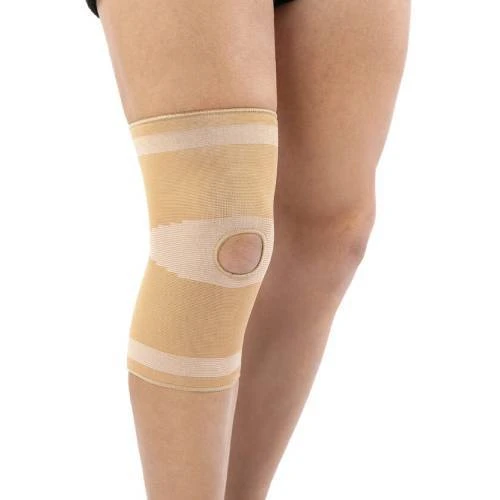 ANATOMIC HELP 1502 Einfacher Knieschoner mit Loch, Elastisch Beige, XLarge