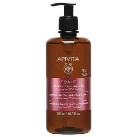 Apivita Eco Pack Tonic Shampoo gegen Haarausfall für Frauen mit Hippophae TC & Lorbeer 500ml