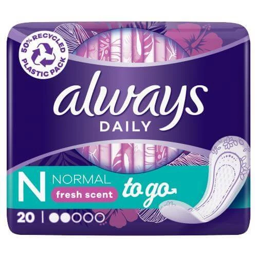 ALWAYS Damenbinden Normal Fresh Einzeln zum Mitnehmen 20 Stück