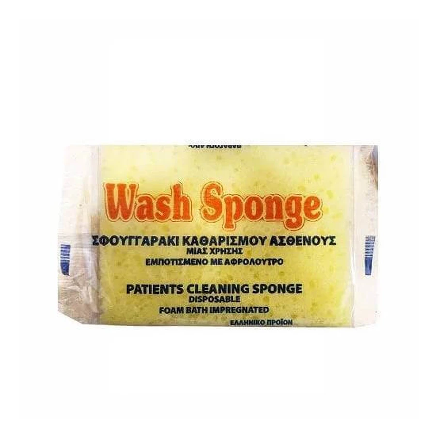 WASH SPONGE Burete de curățare pentru pacienți infuzat cu gel de duș de unică folosință