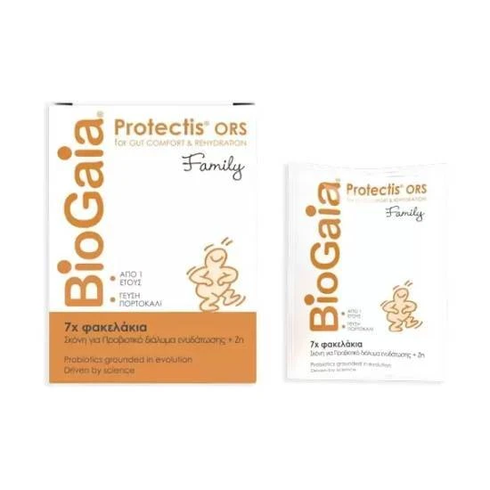 BIOGAIA ProTectis Family Orale Probiotische Lösung mit Zink - Orangengeschmack 5.5gr x 7 Beutel