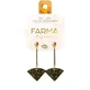 FARMA BIJOUX Orecchini ipoallergenici a triangolo in oro verde 50 mm (BEWE05)