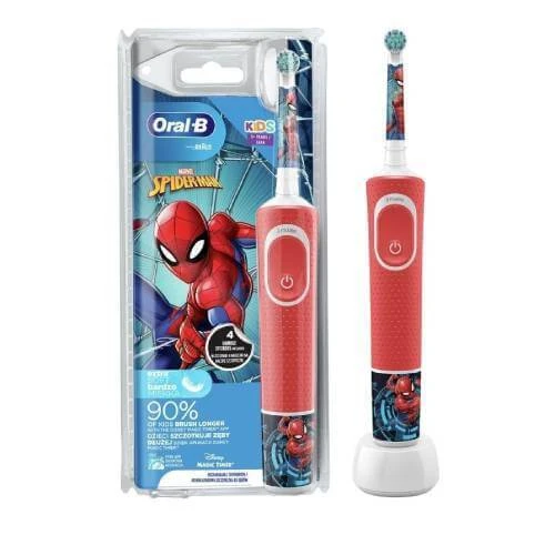 ORAL - B Vitality Kids Spider-Man Elektrische Zahnbürste für Kinder ab 3 Jahren