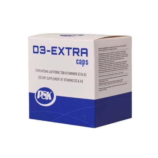PSK D3 Extra 4000iu & K2 Nahrungsergänzungsmittel mit Vitamin D3 & K2 60 Tabletten