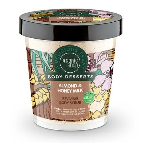 ORGANIC SHOP Body Desserts Mandel- & Honigmilch Erfrischendes Körperpeeling Mandel- & Honigmilch 450ml