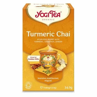 YOGI TEA Turmeric Chai Ceai organic pentru relaxare și creșterea dispoziției 17 pliculețe 30.6gr