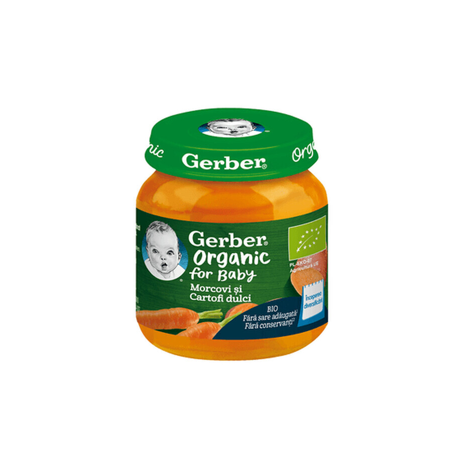 Bio-Möhren- und Süßkartoffelpüree, 125 gr, Gerber